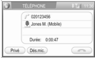 OPEL Zafira B (2008-2014) - Infotainment System - Fonctions disponibles pendant la conversation - 1