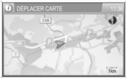OPEL Zafira B (2008-2014) - Infotainment System - Déplacement de la section visible de carte - 1