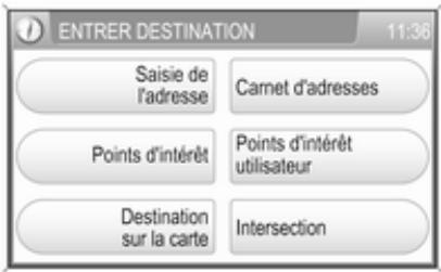 OPEL Zafira B (2008-2014) - Infotainment System - Sélection d'une destination sur la carte - 1