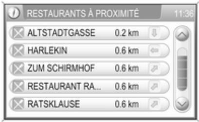 OPEL Zafira B (2008-2014) - Infotainment System - Pour sélectionner un point d'intérêt : - 3