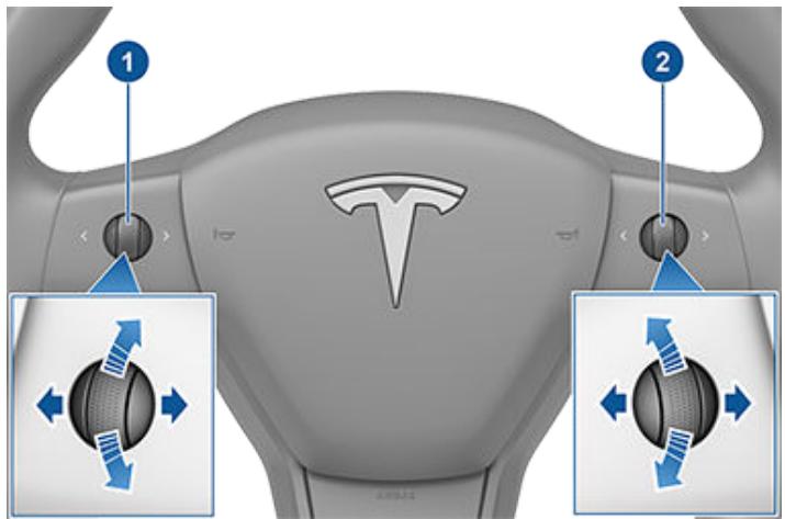 TESLA Model Y (2020-2024) - Boutons de défilament - 1