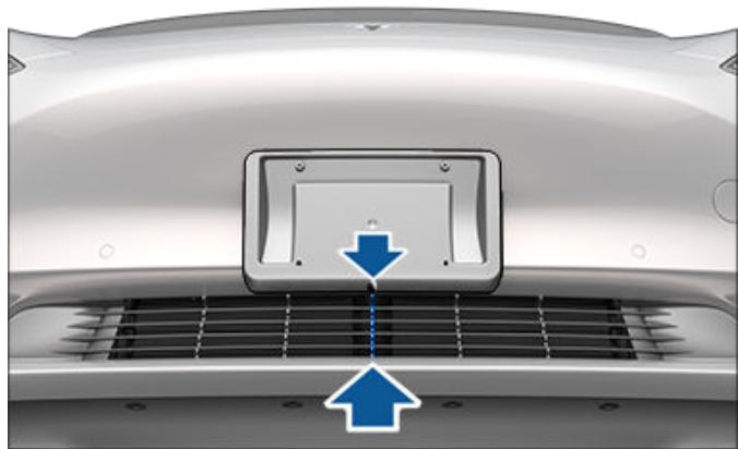 TESLA Model Y (2020-2024) - Installation du support de plaque d'immatriculation avant - 2