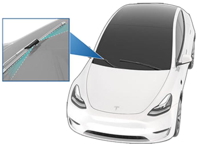 TESLA Model Y (2020-2024) - Nettoyage des gicleurs de lave-glace - 1