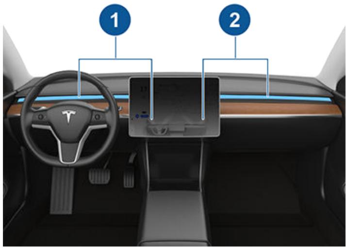 TESLA Model Y (2020-2024) - Régler les ventilateurs avant - 1