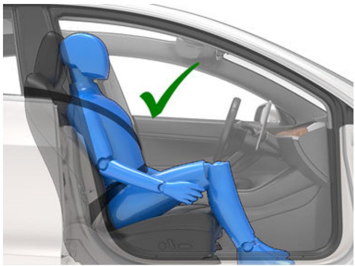 TESLA Model Y (2020-2024) - Exemples de bonnes et demauvaises positions assises - 1