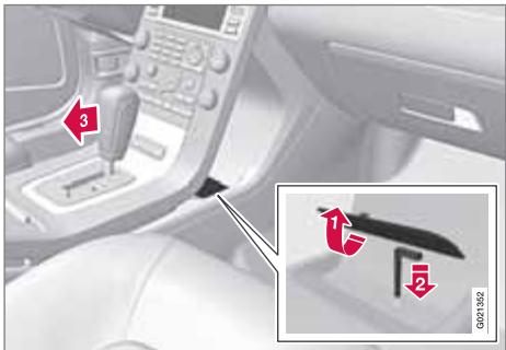 VOLVO V70 3 (2007-2016) - Désactiver le blocage automatique de sélecteur de vitesses - 1