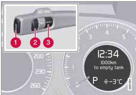 VOLVO V70 3 (2007-2016) - Navigation dans les menus et traitement des messages - 1