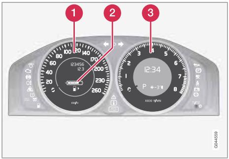 VOLVO V70 3 (2007-2016) - Instruments et commandes - 1