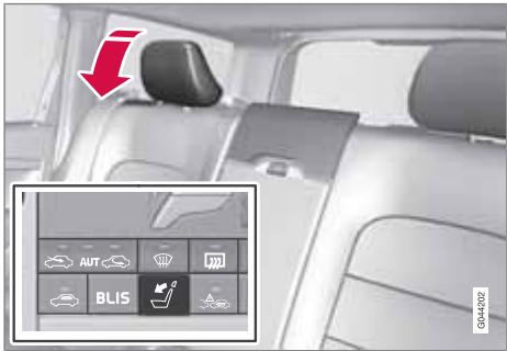 VOLVO V70 3 (2007-2016) - Rabattement électrique des appuie-tête extérieurs de la banquette arrière\* - 1
