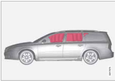 VOLVO V70 3 (2007-2016) - Rideau gonflable (IC) - 1