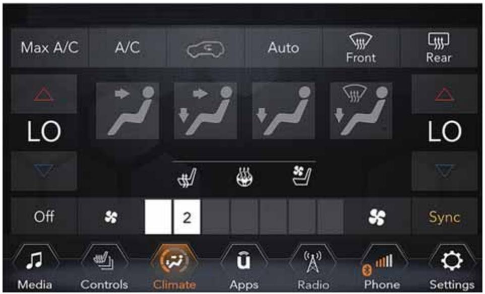 JEEP Grand Cherokee WK2 (2017-2021) - COMMANDES DE CHAUFFAGE-CLIMATISATION - 1