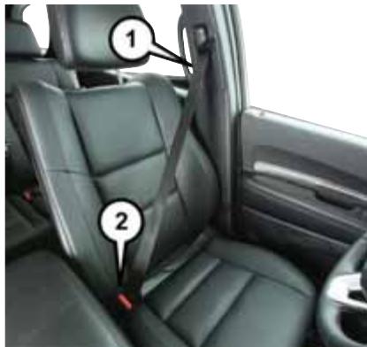 JEEP Grand Cherokee WK2 (2017-2021) - Instructions d'utilisation des ceintures à trois points - 1
