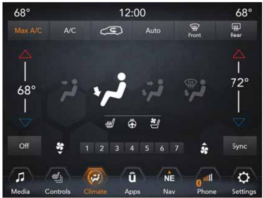 JEEP Grand Cherokee WK2 (2017-2021) - COMMANDES DE CHAUFFAGE-CLIMATISATION - 2