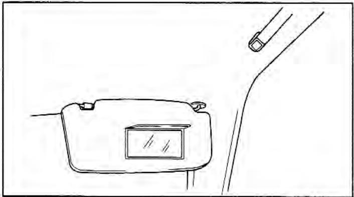 KIA Rio (2003) - Miroir de courtoisie (selon l'équipement) - 1