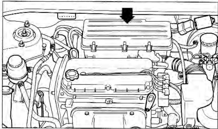 KIA Rio (2003) - Remplacement du filtre à air - 1