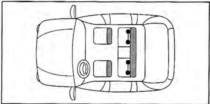 KIA Rio (2003) - AVERTISSEMENT : Ancrage du dispositif de retenue d'enfant - 1