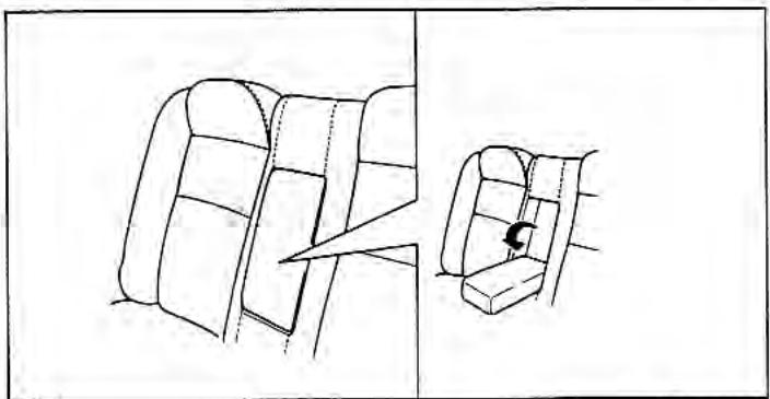 KIA Rio (2003) - Banquette arrièreaccoudoir (selon l'équipement) - 1
