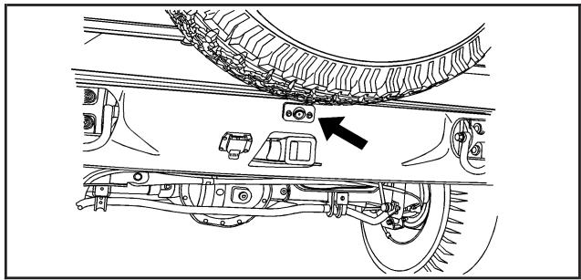 Hummer H2 (2008) - Emplacement de la caméra de vision arrière - 1