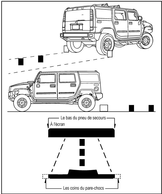 Hummer H2 (2008) - Emplacement de la caméra de vision arrière - 2
