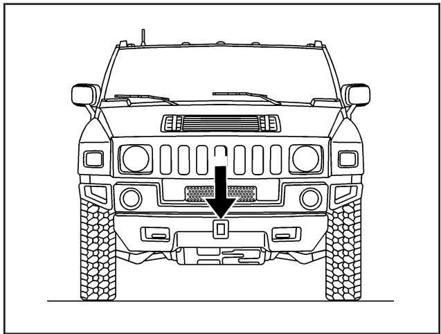 Hummer H2 (2008) - Récepteur monté à l'avant - 1