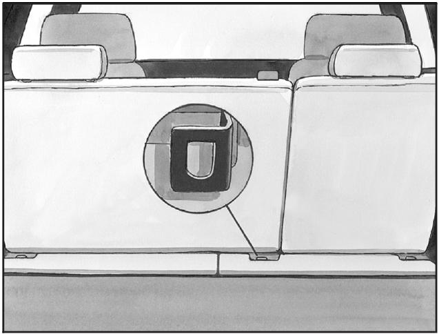 Hummer H2 (2008) - Emplacements de l'ancrage inférieur et de l'ancrage de sangle supérieure - 5