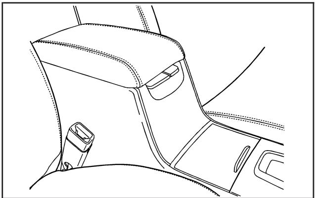Buick Lucerne (2008) - Rangement de console centrale - 1