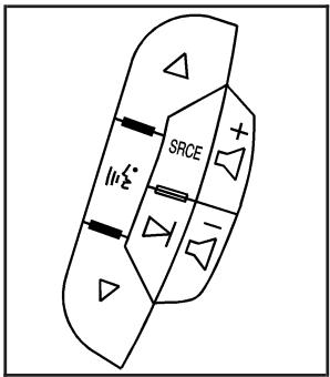 Buick Lucerne (2008) - Commandes audio intégrées au volant de direction - 1