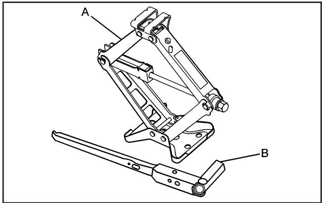 Buick Lucerne (2008) - Dépose du pneu de secours et des outils - 3