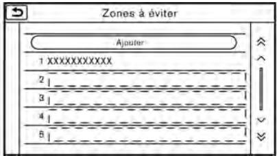 NISSAN Murano (2018) - NISSAN CONNECT - MÉMORISATION DE ZONE À ÉVI-TER - 1