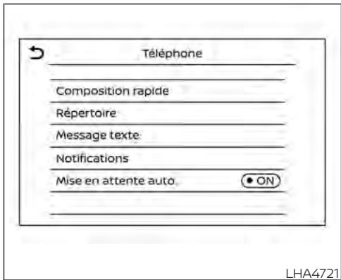 NISSAN Kicks (2020) - PARAMÉTRES DU TÉLÉPHONE ET DES MESSAGES TEXTE - 1