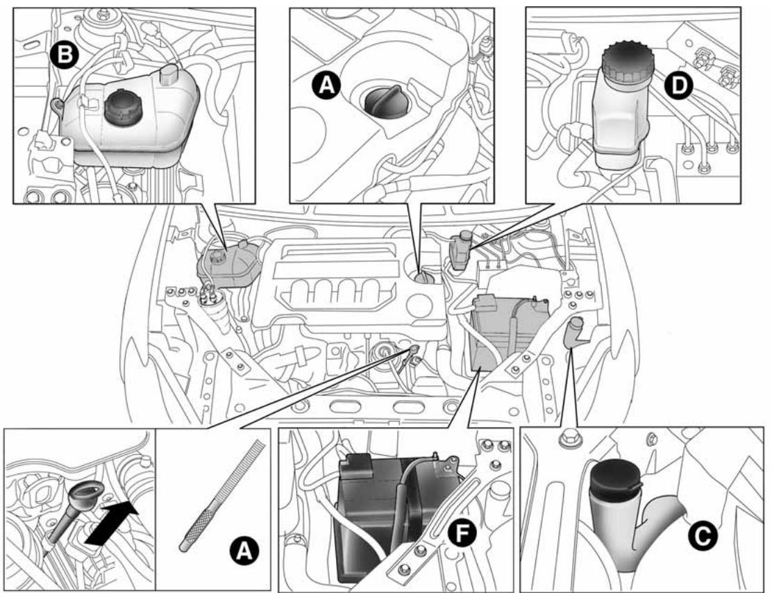LANCIA Delta 3 (2008-2014) - VÉRIFICATION DES NIVEAUX - Version 1.4 Turbo Jet - 4