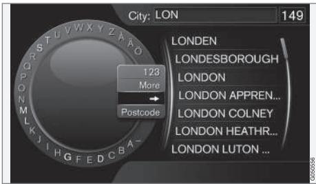 VOLVO Sensus (2016) - Navigation - Listedoptions - 1