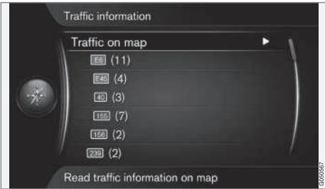 VOLVO Sensus (2016) - Navigation - Informations routières - sans destination sélectionnée - 1