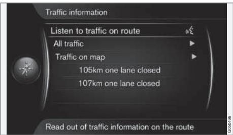 VOLVO Sensus (2016) - Navigation - Informations routières - avec une destination sélectionnée - 1
