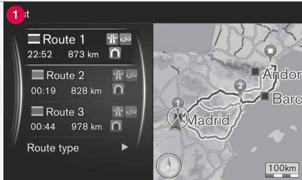 VOLVO Sensus (2016) - Navigation - Vue d'ensemble des cartes - 1