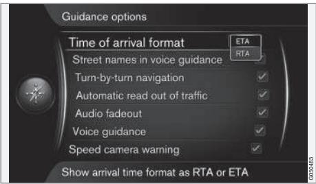 VOLVO Sensus (2016) - Navigation - Navigation - options de guidage - 1