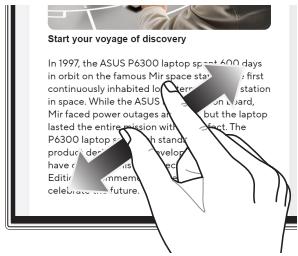 ASUS P470VA - Fonctionnalités multi-gestes de l'écran tactile - 3