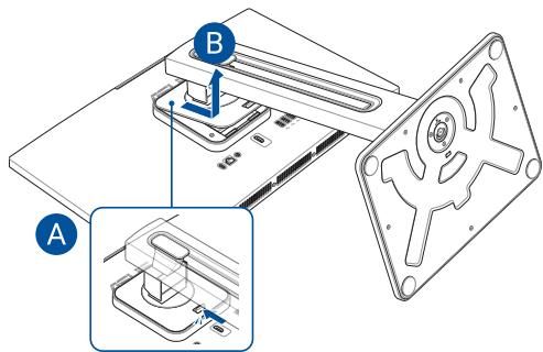 ASUS P470VA - Installer et démonter le support réglable en hauteur (sur certains modèles) - 2