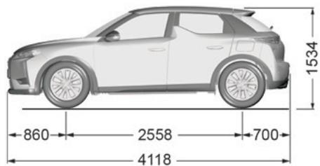DS Automobiles DS3 2 (2022) - Dimensions (en mm) - 1