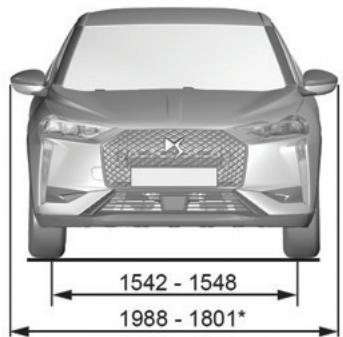 DS Automobiles DS3 2 (2022) - Dimensions (en mm) - 2