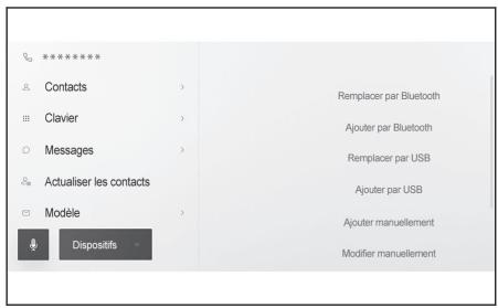 LEXUS NX AZ20 (2021) - Transfert des données des contacts du téléphone portable à l'aide du transfert manuel (OPP) - 2