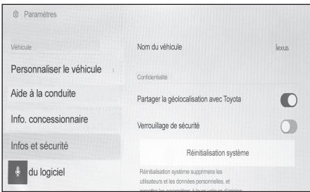 LEXUS NX AZ20 (2021) - Modification des paramètres de sécurité - 1