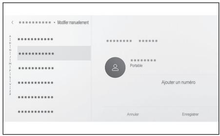 LEXUS NX AZ20 (2021) - Modification des données dans les contacts - 1