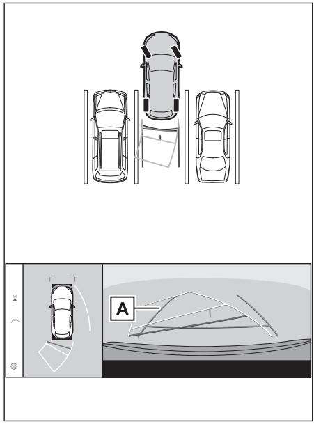 LEXUS NX AZ20 (2021) - Stationnement en utilisant le mode de lignes de trajectoire estimée - 2