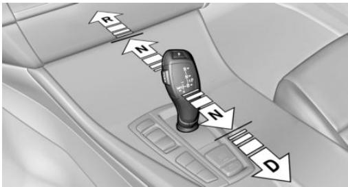 BMW X4 (2014-2018) - Placer la manette de sélection sur D, N ou R - 2