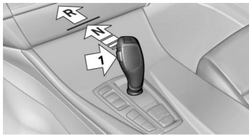 BMW X4 (2014-2018) - Placer la manette de sélection en position N - 1