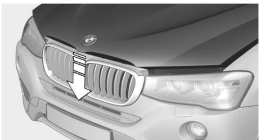 BMW X4 (2014-2018) - Ouverture du capot moteur - 4