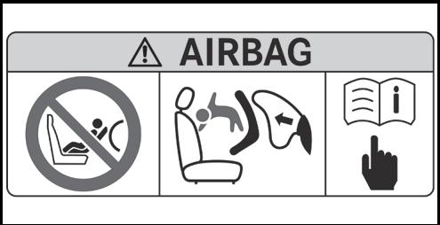 Mercedes-Benz Classe GLC (2022) - Avtissement relatif à l'airbag passager - 1