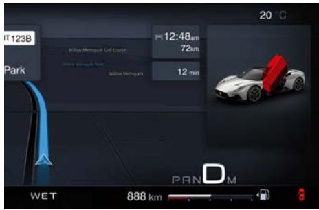 Maserati MC20 (2020) - Position contextuelle sur le tableau de bord - 2