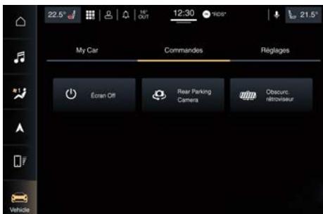 Maserati MC20 (2020) - Fonctions du menu Commandes sur le MIA - 1